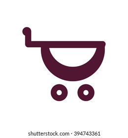  Cart  icon, vector illustration. Flat design style