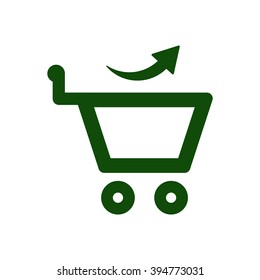  Cart  icon, vector illustration. Flat design style