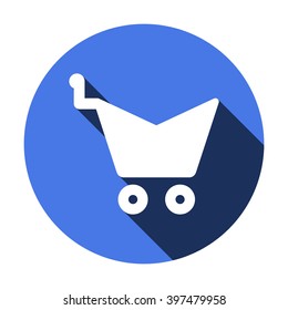  Cart  icon, vector illustration. Flat design style