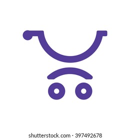  Cart  icon, vector illustration. Flat design style