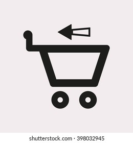  Cart  icon, vector illustration. Flat design style