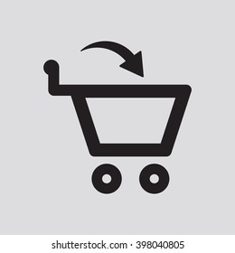    Cart   icon, vector illustration. Flat design style