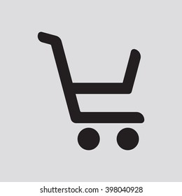  Cart  icon, vector illustration. Flat design style
