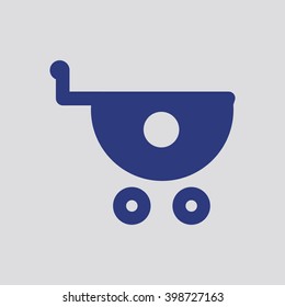  Cart  icon, vector illustration. Flat design style