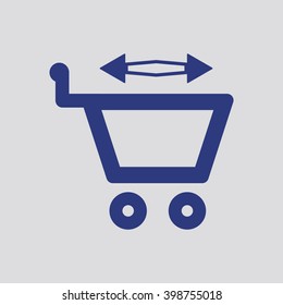  Cart  icon, vector illustration. Flat design style