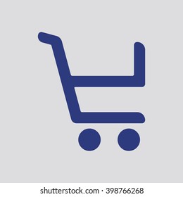  Cart  icon, vector illustration. Flat design style