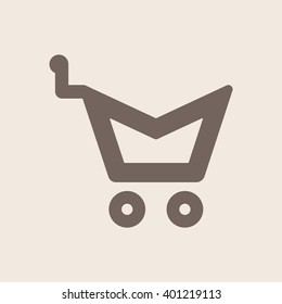  Cart  icon, vector illustration. Flat design style