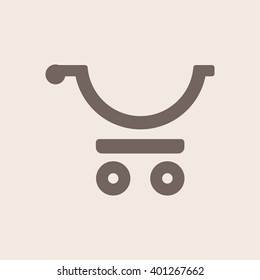  Cart  icon, vector illustration. Flat design style