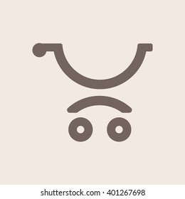  Cart  icon, vector illustration. Flat design style