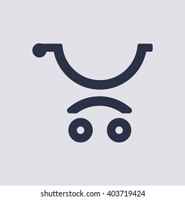  Cart  icon, vector illustration. Flat design style