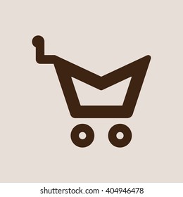  Cart  icon, vector illustration. Flat design style