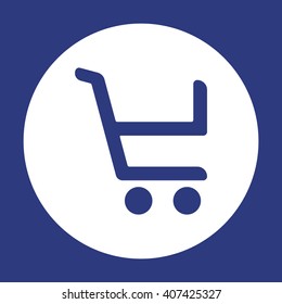 Cart  icon, vector illustration. Flat design style