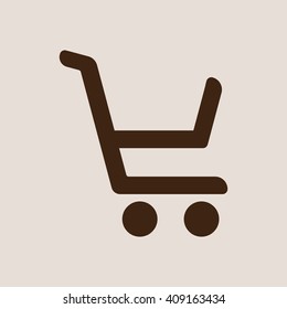  Cart  icon, vector illustration. Flat design style