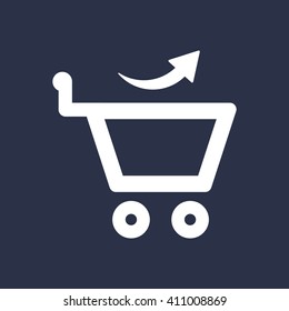  Cart  icon, vector illustration. Flat design style