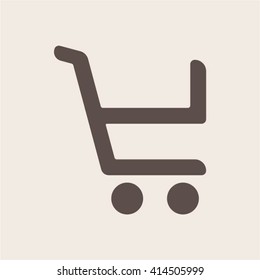  Cart  icon, vector illustration. Flat design style