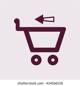  Cart  icon, vector illustration. Flat design style