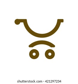  Cart  icon, vector illustration. Flat design style