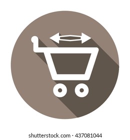  Cart  icon, vector illustration. Flat design style