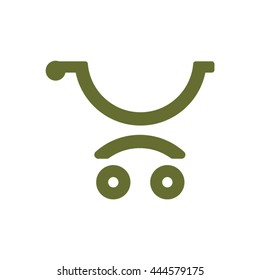  Cart  icon, vector illustration. Flat design style