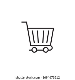 cart icon vector illustration line style design. isolated on white background