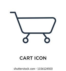 Cart icon vector isolated on white background, Cart transparent sign , line symbol or linear element design in outline style