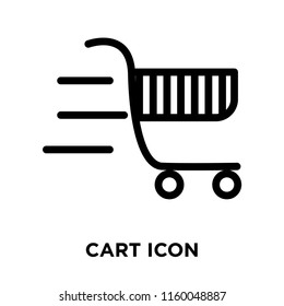 Cart icon vector isolated on white background, Cart transparent sign , line or linear sign, element design in outline style