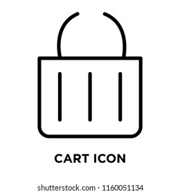 Cart icon vector isolated on white background, Cart transparent sign , line or linear sign, element design in outline style