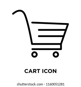 Cart icon vector isolated on white background, Cart transparent sign , line or linear sign, element design in outline style
