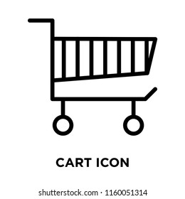 Cart icon vector isolated on white background, Cart transparent sign , line or linear sign, element design in outline style