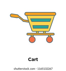 Cart icon vector isolated on white background, Cart transparent sign