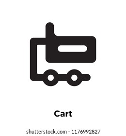 Cart icon vector isolated on white background, logo concept of Cart sign on transparent background, filled black symbol