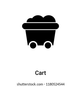 Cart icon vector isolated on white background, logo concept of Cart sign on transparent background, filled black symbol