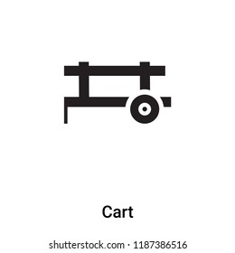 Cart icon vector isolated on white background, logo concept of Cart sign on transparent background, filled black symbol