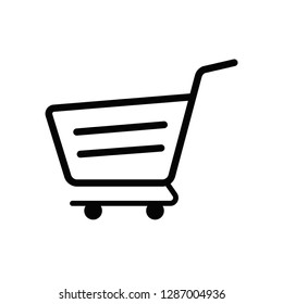 cart icon vector outline