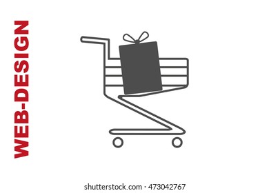 Cart Icon Vector, portfolio author web-design