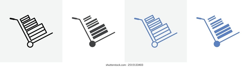 Icono de Carrito Conjunto de Vectores para Web UI o App