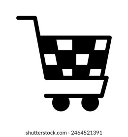 Icono de Carrito Ilustración de diseño de símbolo de Vector