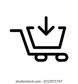 Ilustración de diseño de símbolo de Vector de icono de Carrito