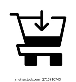 Ilustración de diseño de símbolo de Vector de icono de Carrito