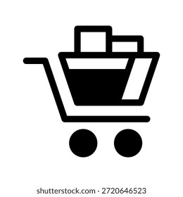 Ilustración de diseño de símbolo de Vector de icono de Carrito