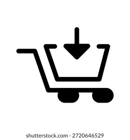Ilustración de diseño de símbolo de Vector de icono de Carrito