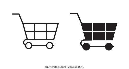 Vector de icono de Carrito, símbolo, ilustraciones de logotipo