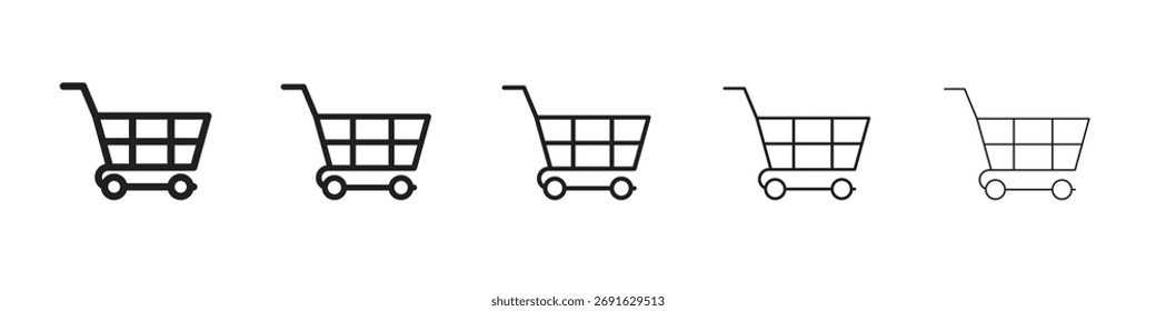 Vector de icono de Carrito, símbolo, ilustraciones de logotipo