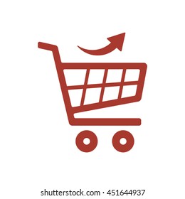  Cart  icon.Flat design.