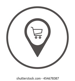  Cart  icon.Flat design.