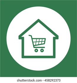  Cart  icon.Flat design.