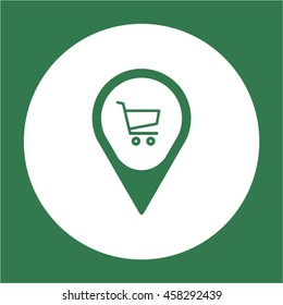  Cart  icon.Flat design.