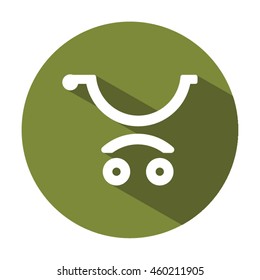  Cart  icon.Flat design.