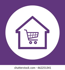  Cart  icon.Flat design.
