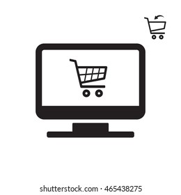  Cart  icon.Flat design.